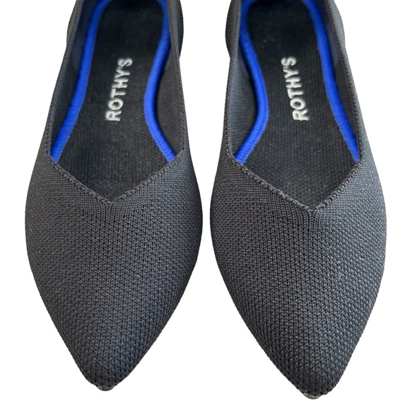 ROTHY’S The Point Black Fabric Ballet Flats 6 - Picture 5 of 15